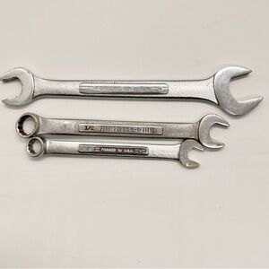 Vintage Craftsman USA V Series  SAE Wrench~2 Combo 1/2 & 3/8~1 Open End 3/4,5/8